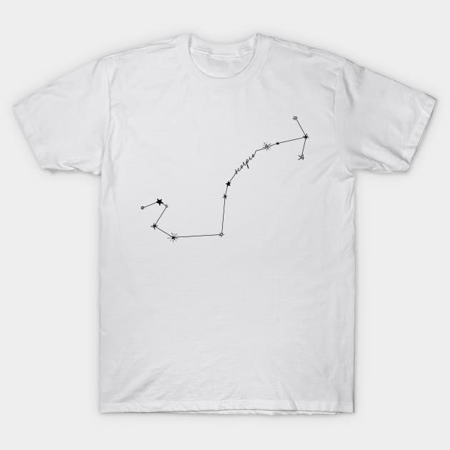 Scorpio Constellation Zodiac Sticker T-Shirt by aterkaderk